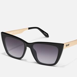 Quay Australia “Call the Shots Remixed” Black and Gold Sunglasses